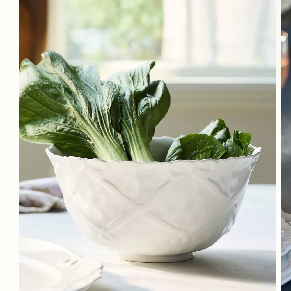 Anthro Benedicta Salad Bowl with bows